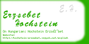 erzsebet hochstein business card